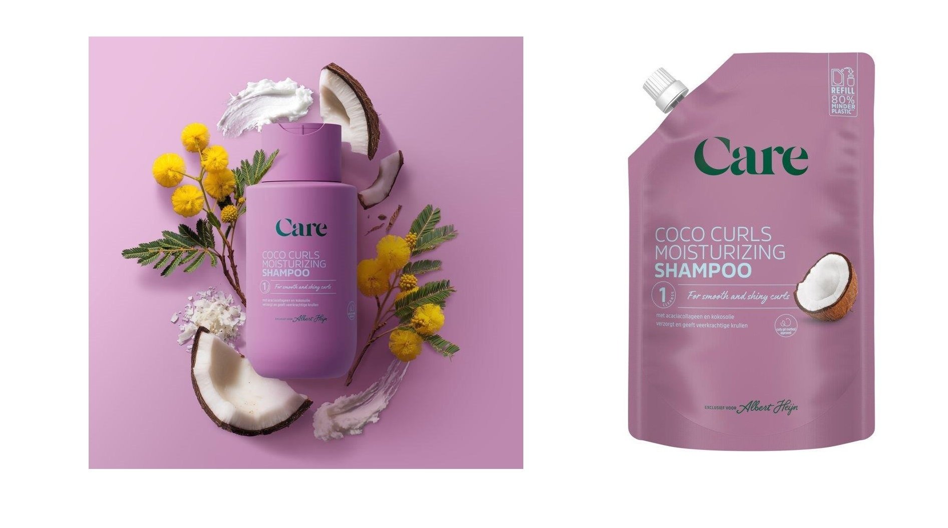 Albert Heijn fles en navulverpakking cocos