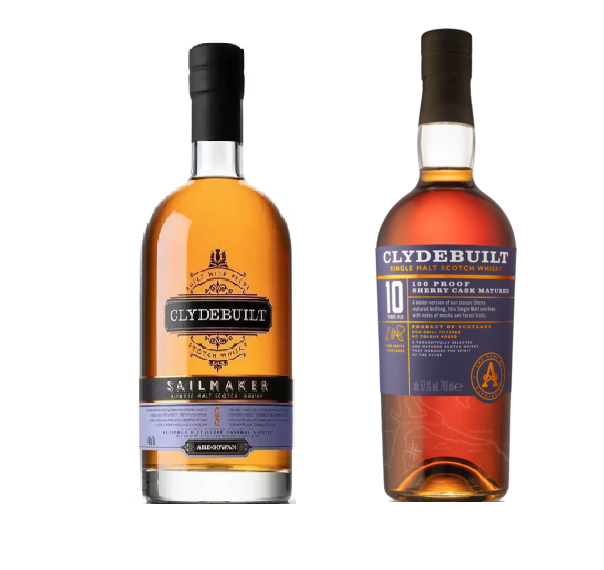 Clydebuilt-Group-wiskey-bottles oud niew
