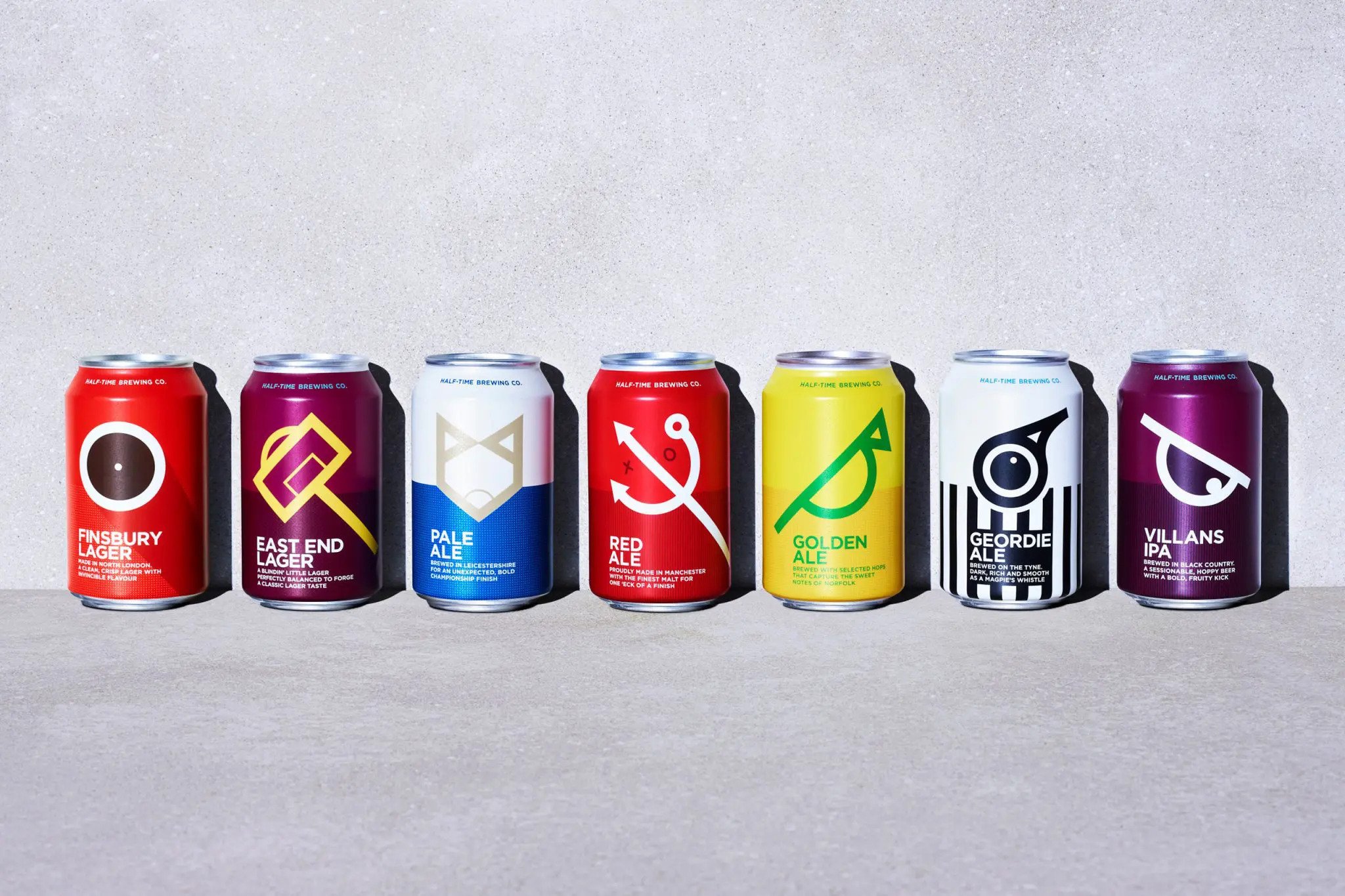 DesignThought ontwerpt voetbalgerichte identiteit voor Half-Time Beer