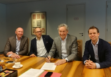 vlnr: Jurgen Vugts, Jos Knulst, Leo Zijerveld, Gijs Menting