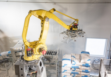 Beumer afvulsysteem voor kalk