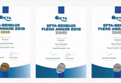 Speciaal drukkerij Max. Aarts wint 5 EFTA-Benelux Flexo Awards 2019