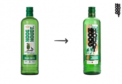 Hooghoudt voltooit rebranding producten: Jonge Dubbele Graanjenever Oud en Nieuw