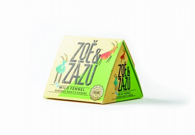 Zoe & Zazu goat cheese packaging, brand owner: Emmi Schweiz