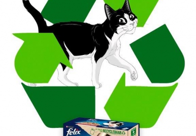 Nestlé Purina lanceert recyclebaar portiezakje voor "nat" kattenvoer.