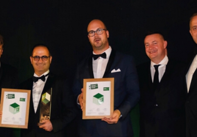 President van Pro Carton, Horst Bittermann; Ferit PrintPark; Maarten Florizoone en Neil Foy van ECMA, Jean François Roche