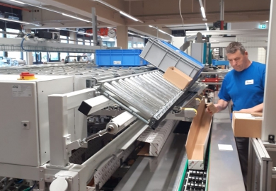 De ABC-machine van Stand-By voor het verpakken van lange producten