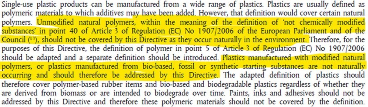 Natural vs modified plastic