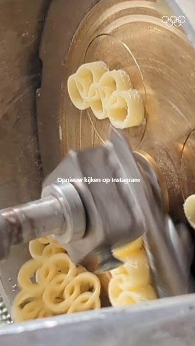Olympische pasta productie