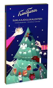 Zoetwarenproducent Fazer gebruikt voor zijn adventskalenders licht dispersiekarton van Metsä Board.