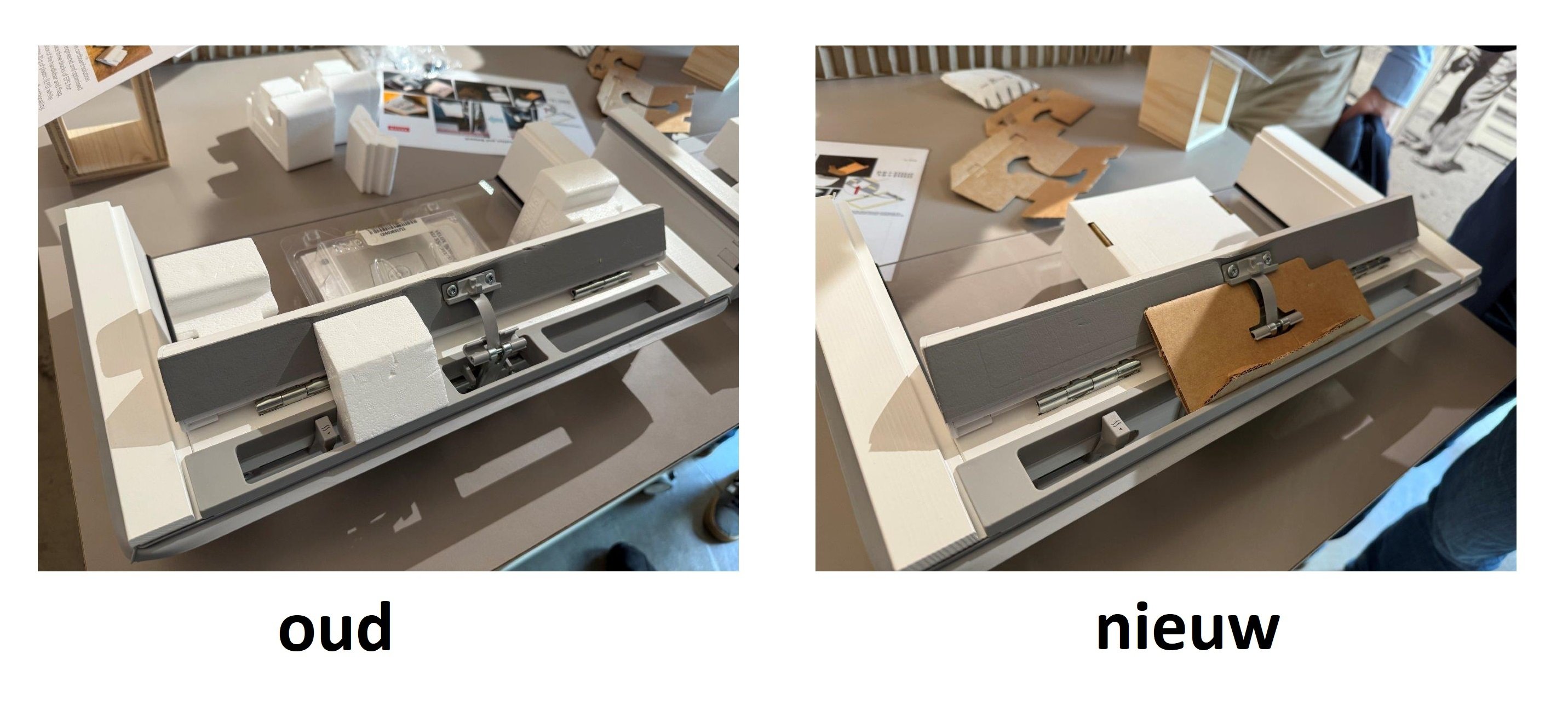 Velux, klep in EPS en karton