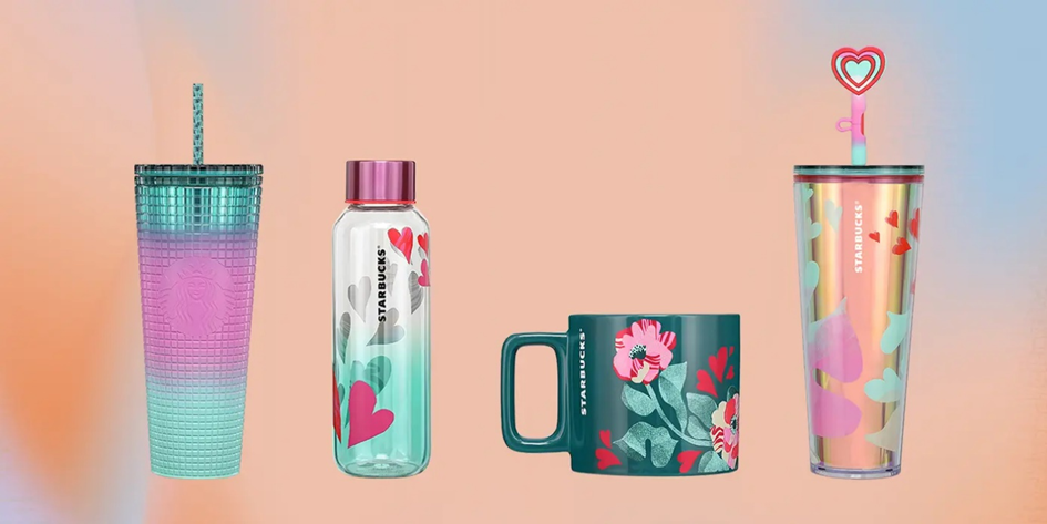 Starbucks herbruikbare koffiebekers Valentijnsdag
