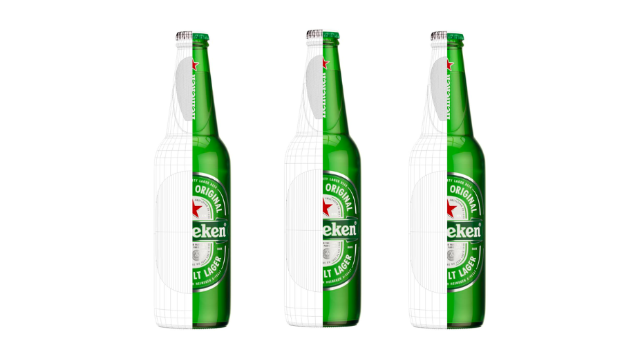 3D packshot heineken fles_3x