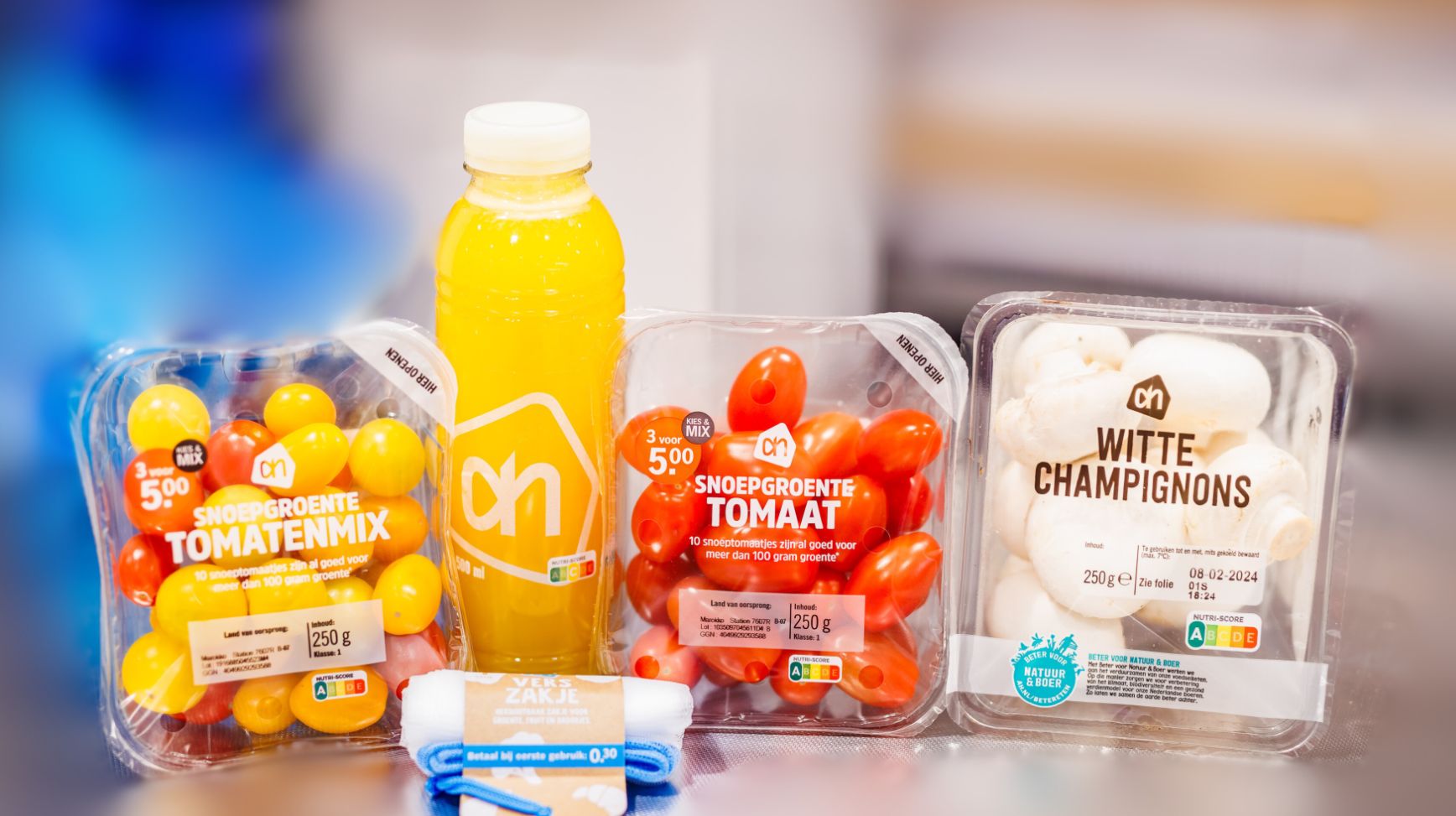Albert Heijn heeft in 2023 een reductie van 5,9 miljoen kilogram verpakkingsmateriaal gerealiseerd.