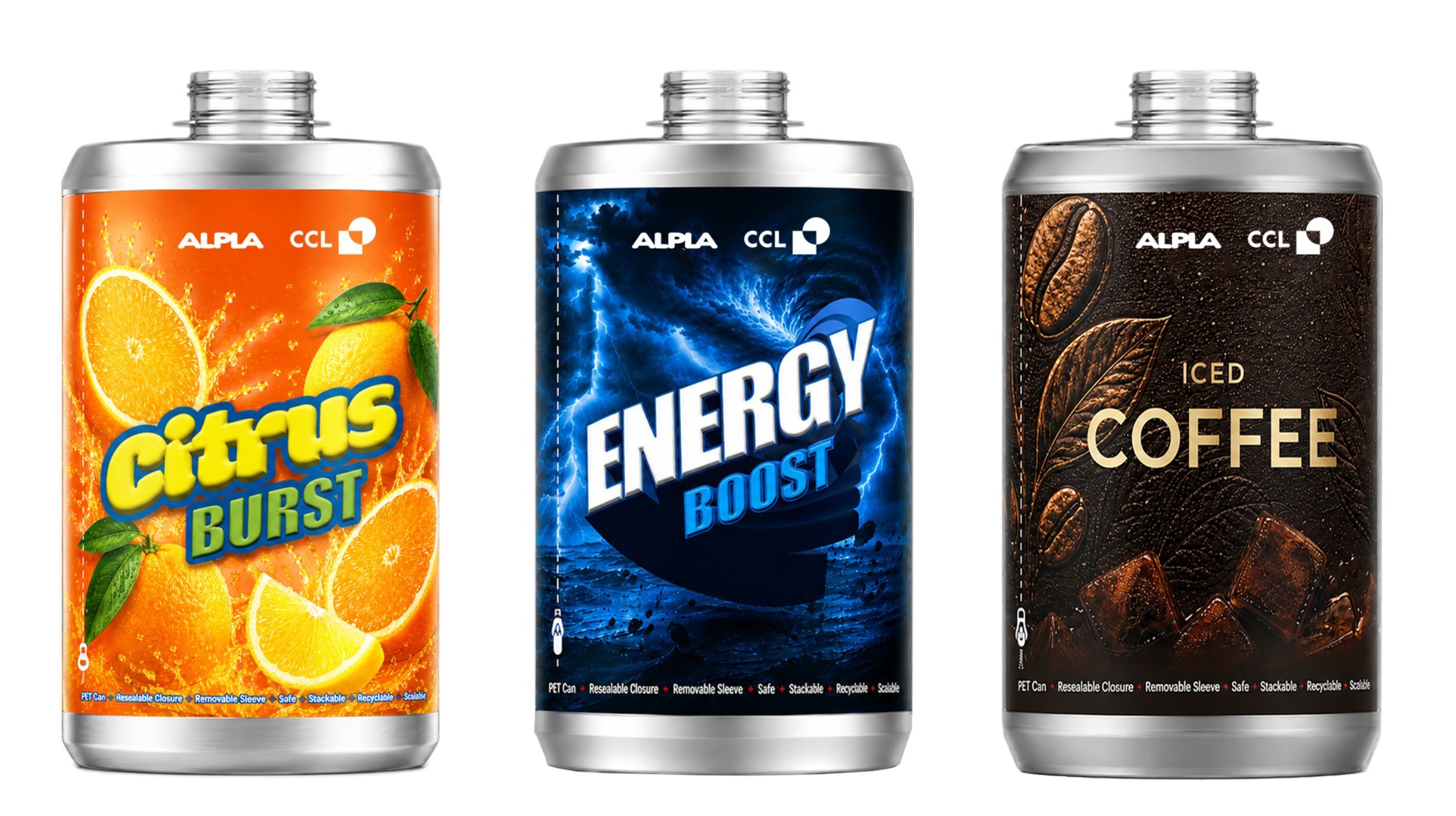 ALPLA en CCL Label brengen stapelbare PET-can op de markt