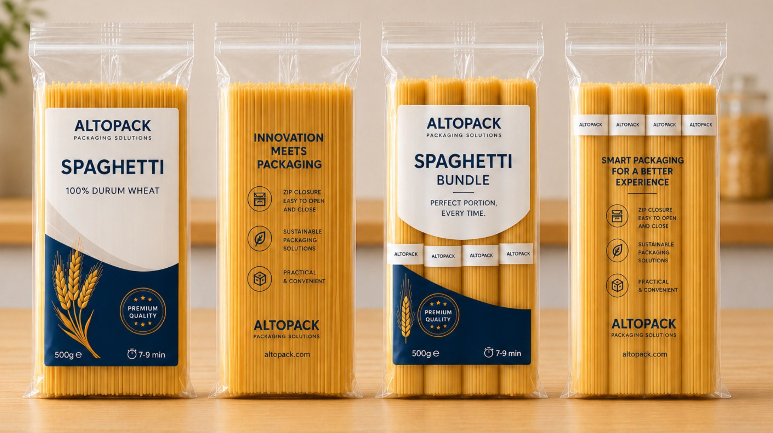 Altopack breidt verpakkingsconcept voor lange pasta uit met hersluitbare zipper