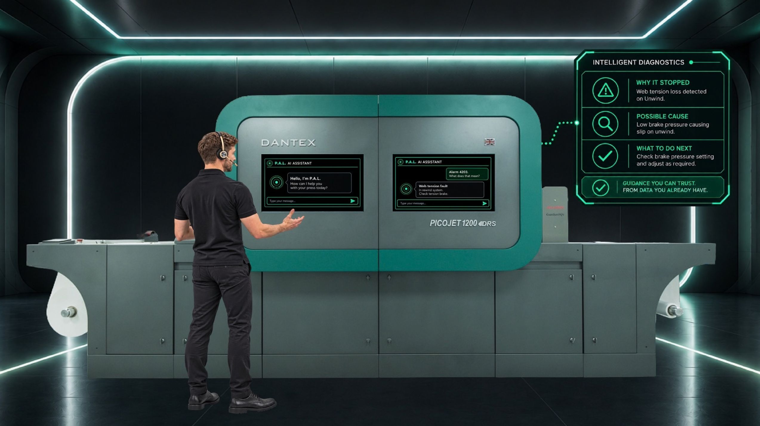 Dantex integreert AI-assistent PAL in digitale labelpersen