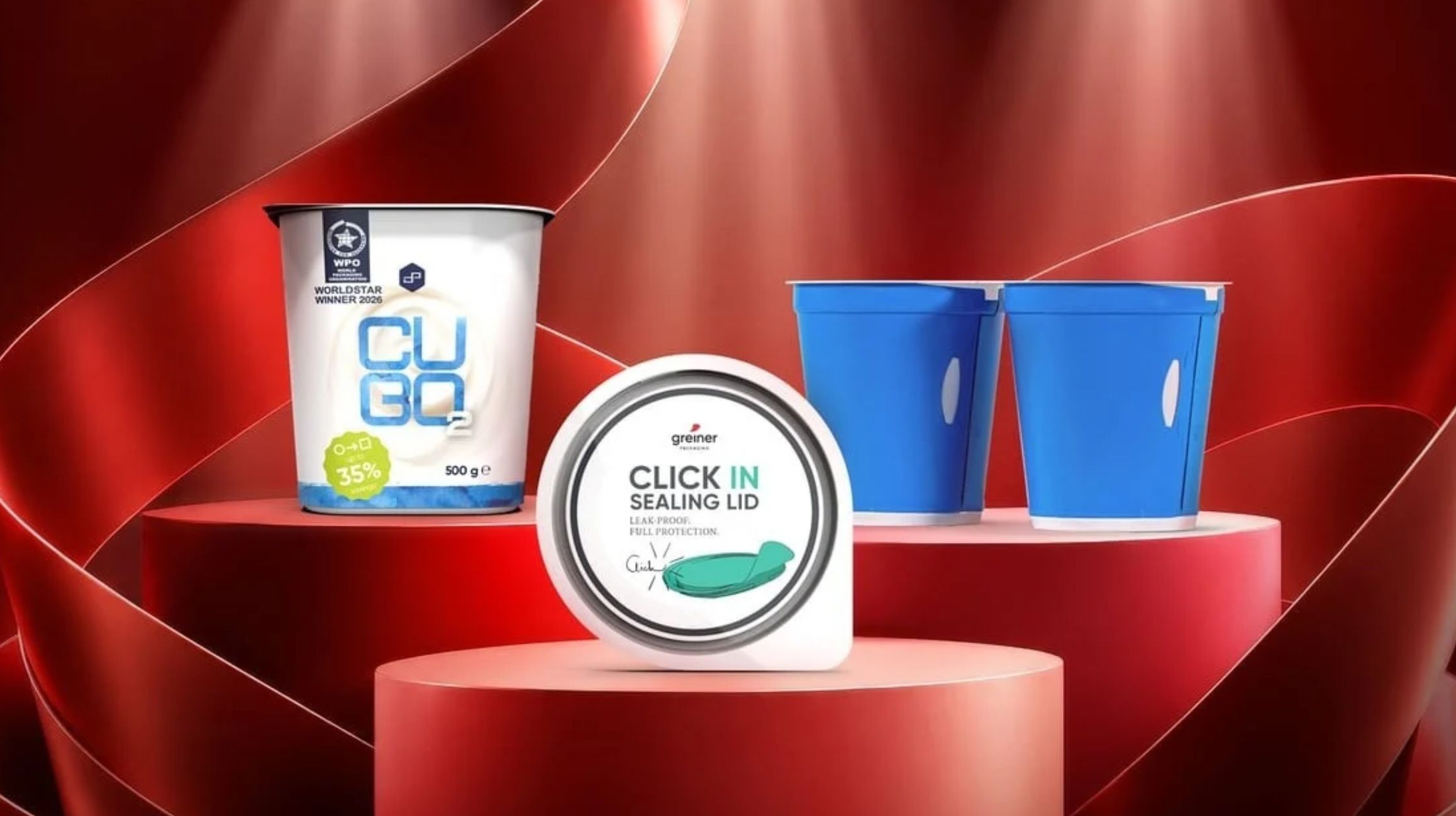 Greiner Packaging wint prijzen voor bekers en hersluitbaar deksel