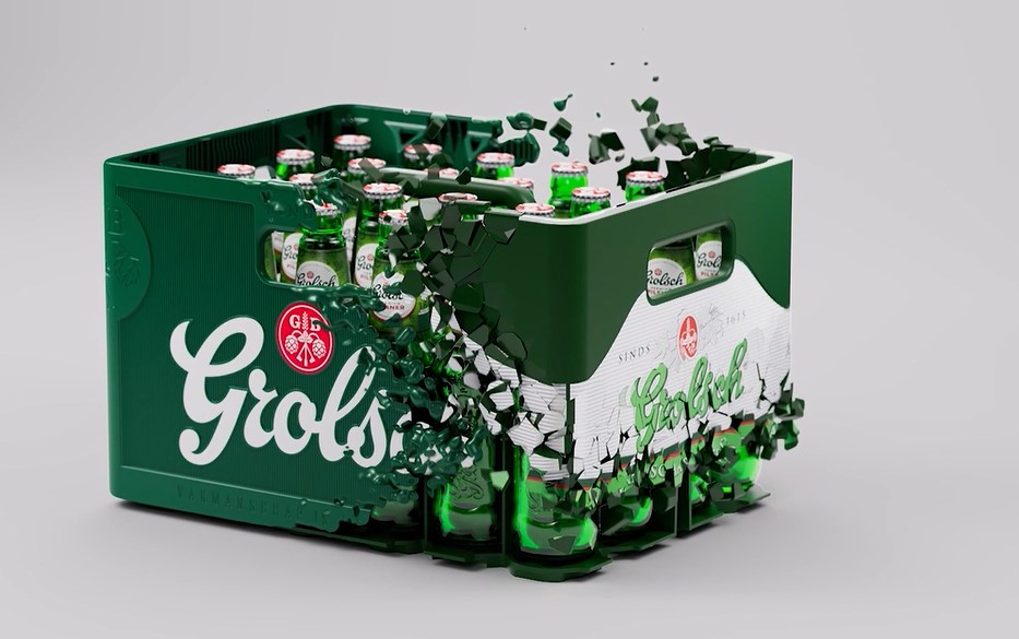 Grolsch introduceert haar nieuwe duurzame bierkrat.