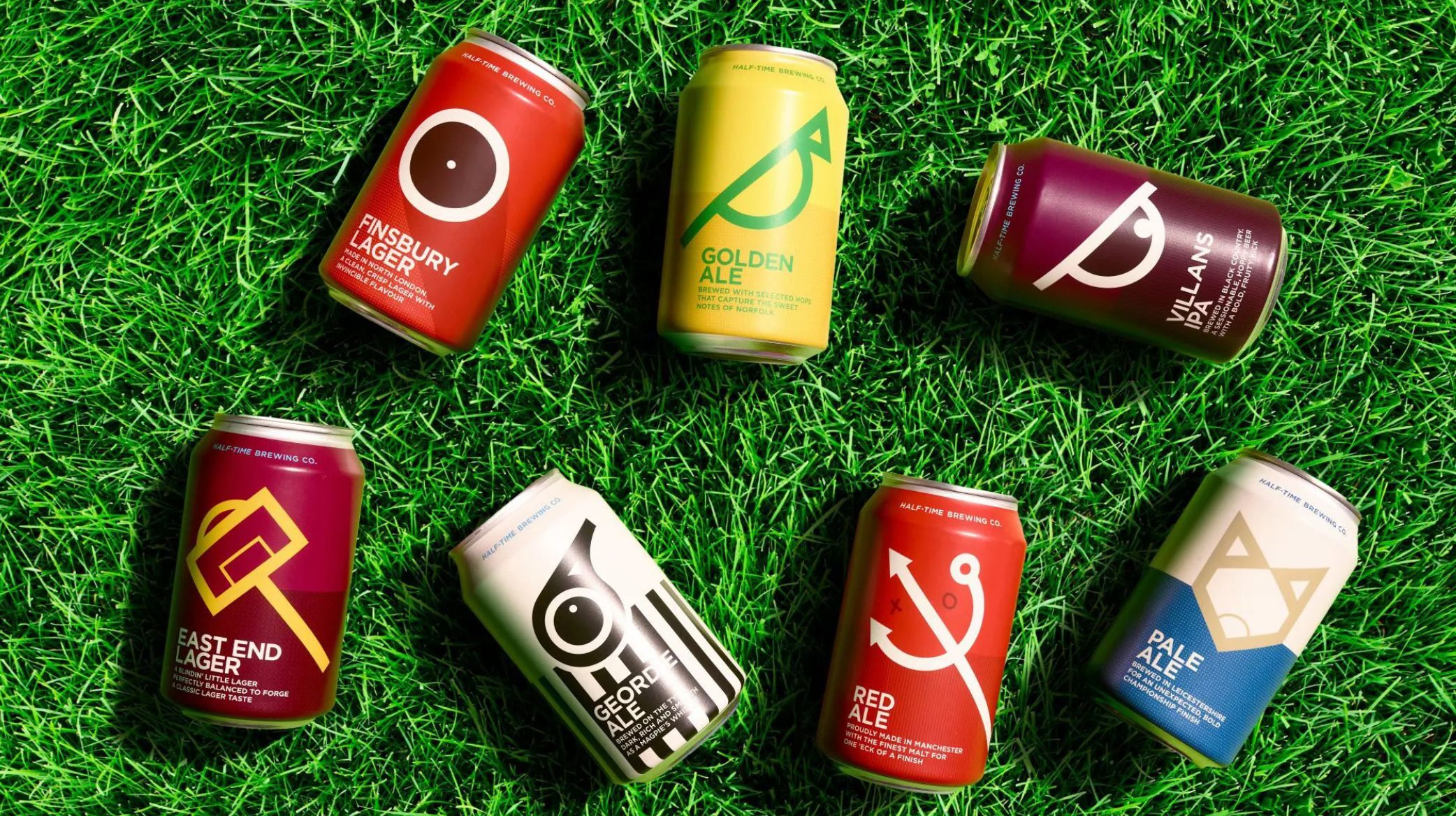 DesignThought ontwerpt voetbalgerichte identiteit voor Half-Time Beer