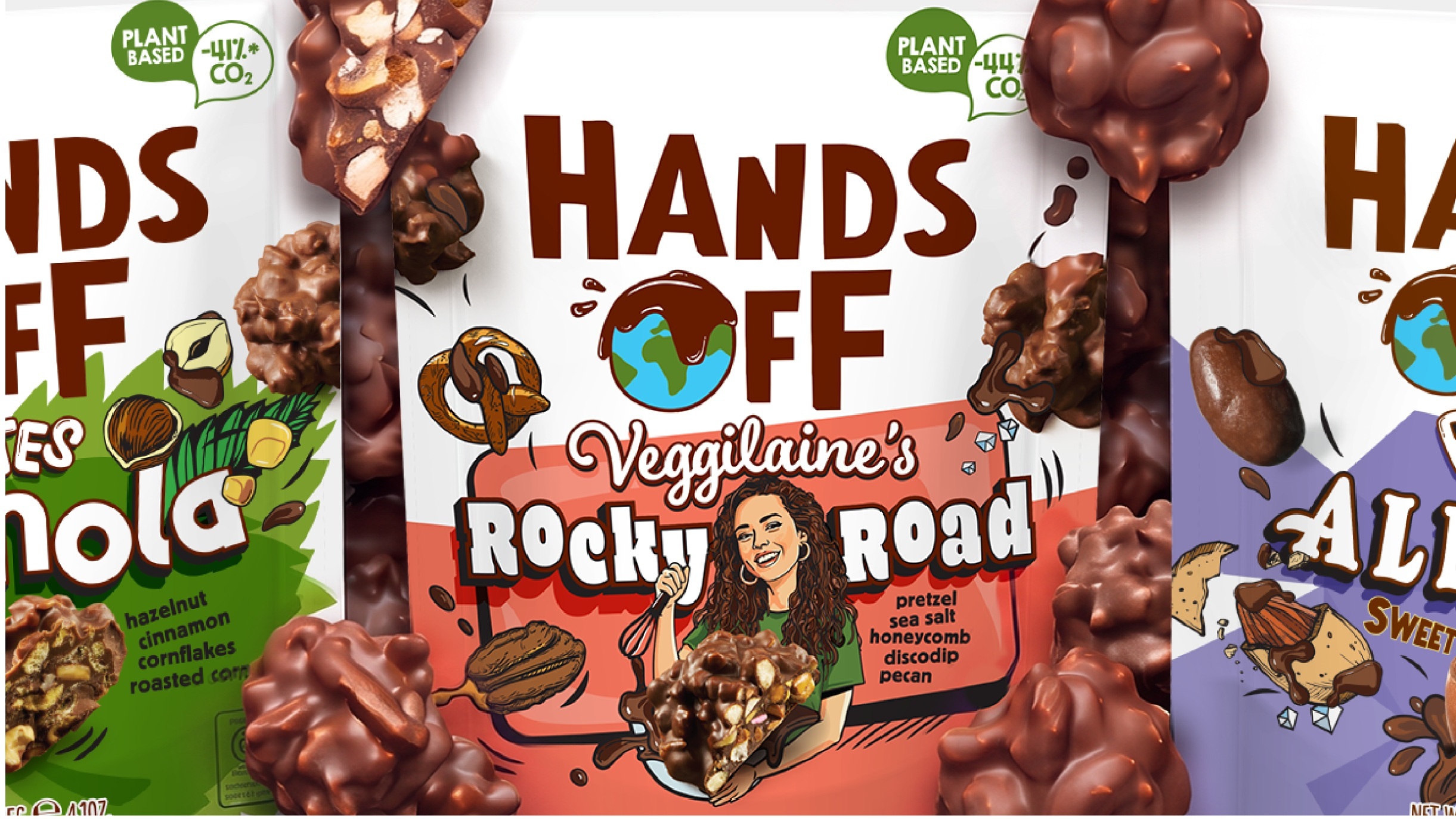 Influencer Veggilaine krijgt gezicht op snackpouch van Hands Off