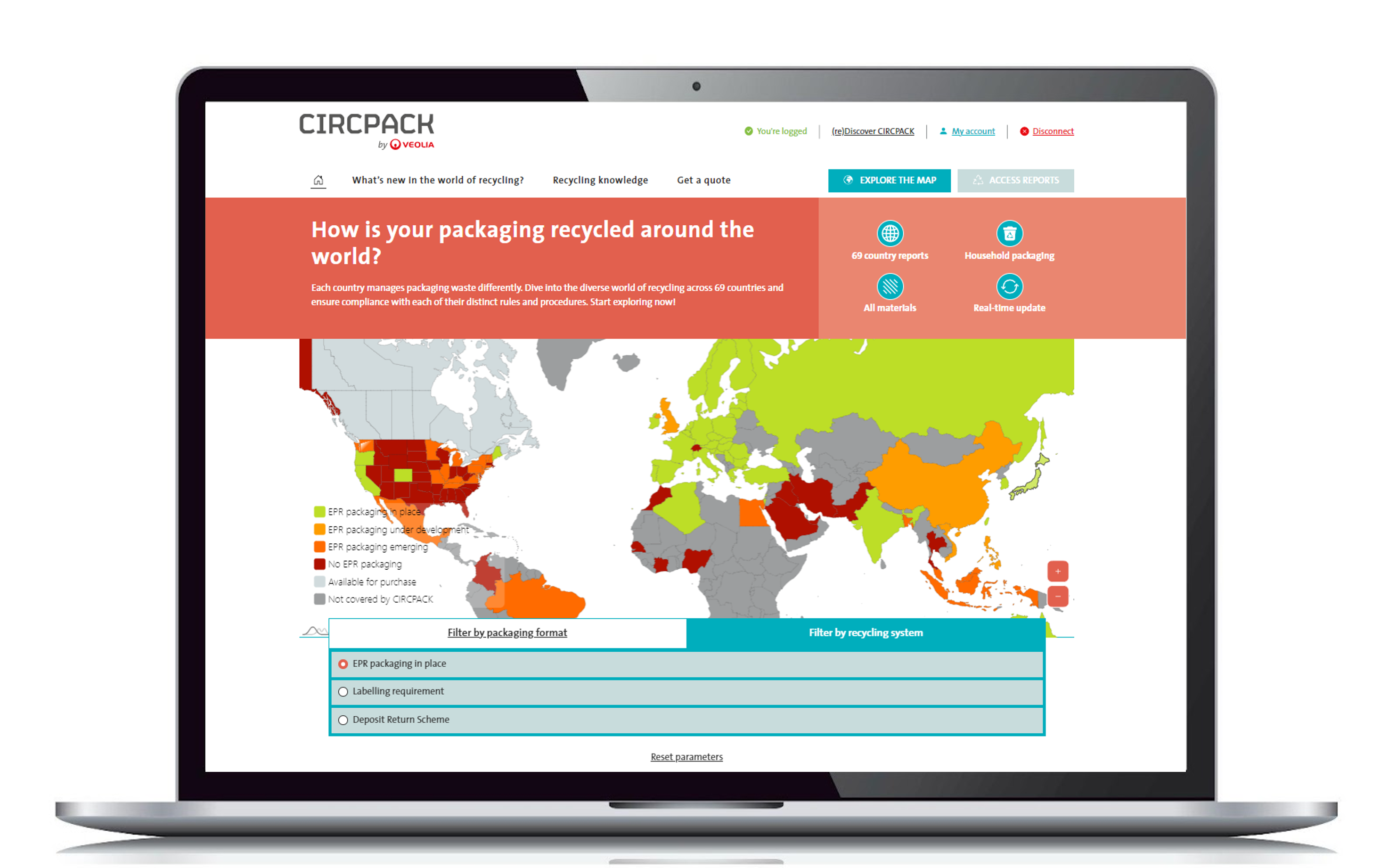 CIRCPACK lanceert zijn interactieve ReCoRe-platform met wereldwijde recyclinginformatie. 