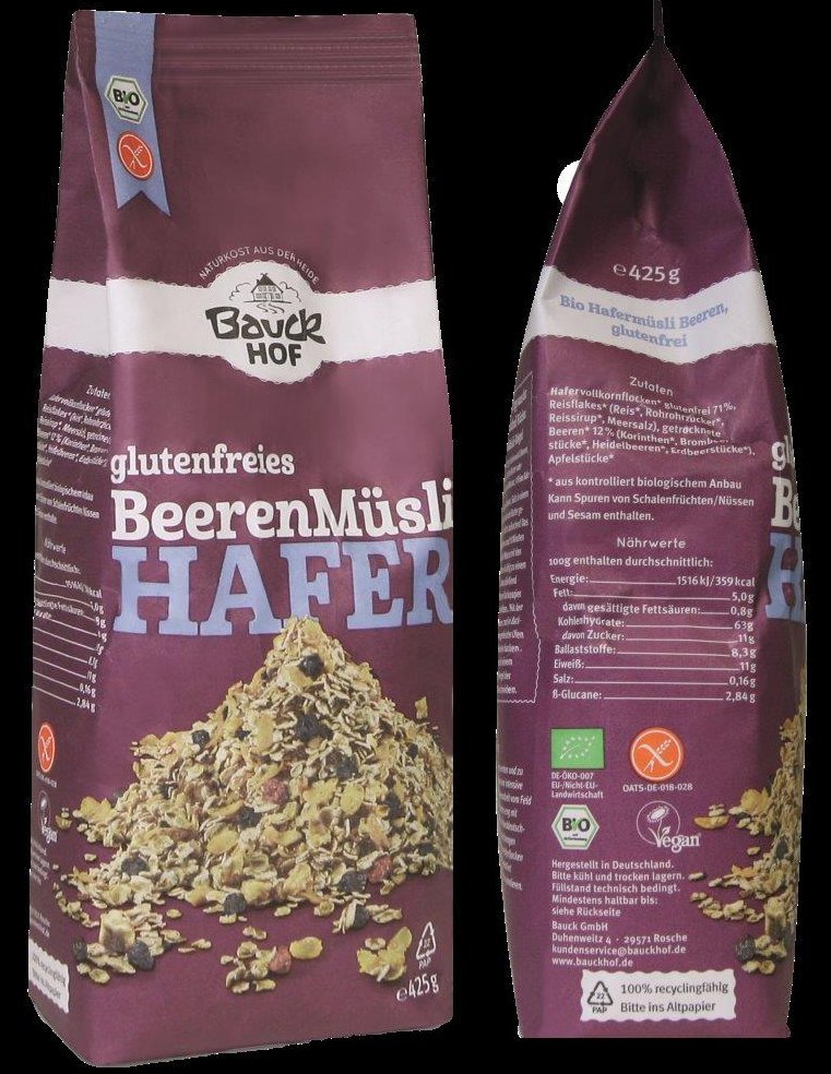 De samenwerking tussen Rovema en Sappi resulteert in een stazak voor Bauckhof, een Duitse producent van o.a. muesli’s.