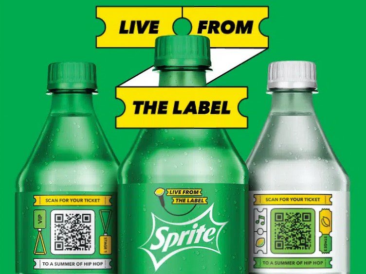 Sprite: QR-code scannen en luisteren naar livestream zomerconcerten.