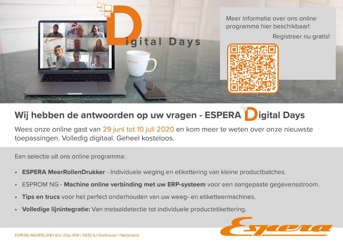 Espera organiseert online event "Digital Days"