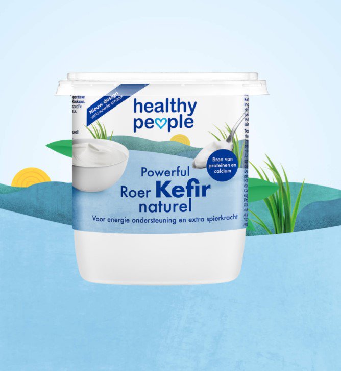 Ook de Kefir-verpakkingen van Healthy People zijn 100% recyclebaar.