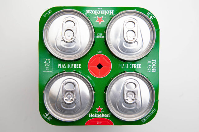 Green Grip vervangt plastic op multipacks Heineken