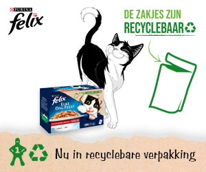 Nestlé Purina lanceert recyclebaar portiezakje voor "nat" kattenvoer.
