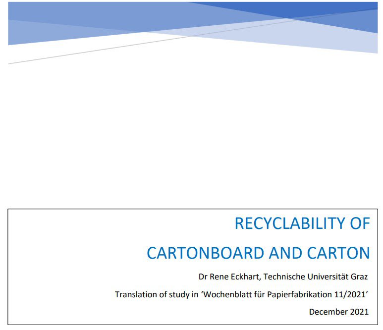 Pro Carton: Het onderzoek uitgevoerd door de Technische Universiteit Graz wijst uit dat karton minstens 25 keer kan worden gerecycled.