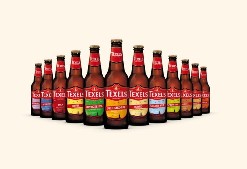 Texels assortiment: 12 verschillende bieren met elk een eigen kleur én de nieuwe look.
