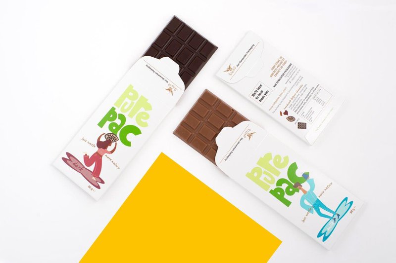 Van Genechten Packaging (VGP) introduceert een chocoladeverpakking van vouwkarton zonder binnenverpakking.