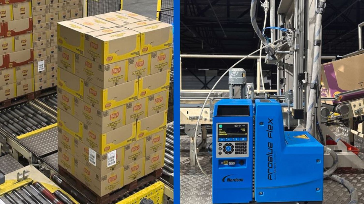 Hotmelt-technologie van Nordson voor gestapelde dozen van PepsiCo