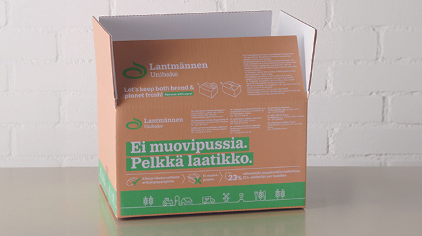 UPM Specialty Papers heeft een golfkartonverpakking ontwikkeld met een binnenvoering van barrièrepapier