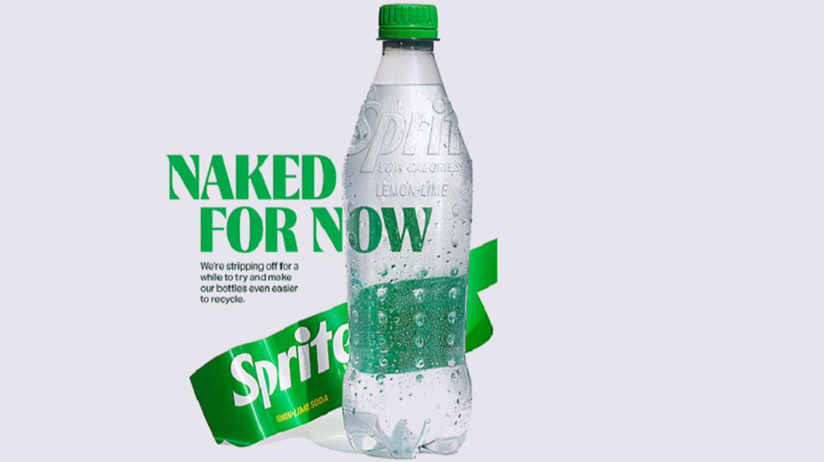 Coca-Cola test etiketloze Sprite- en Sprite Zero-on-the-go-flessen