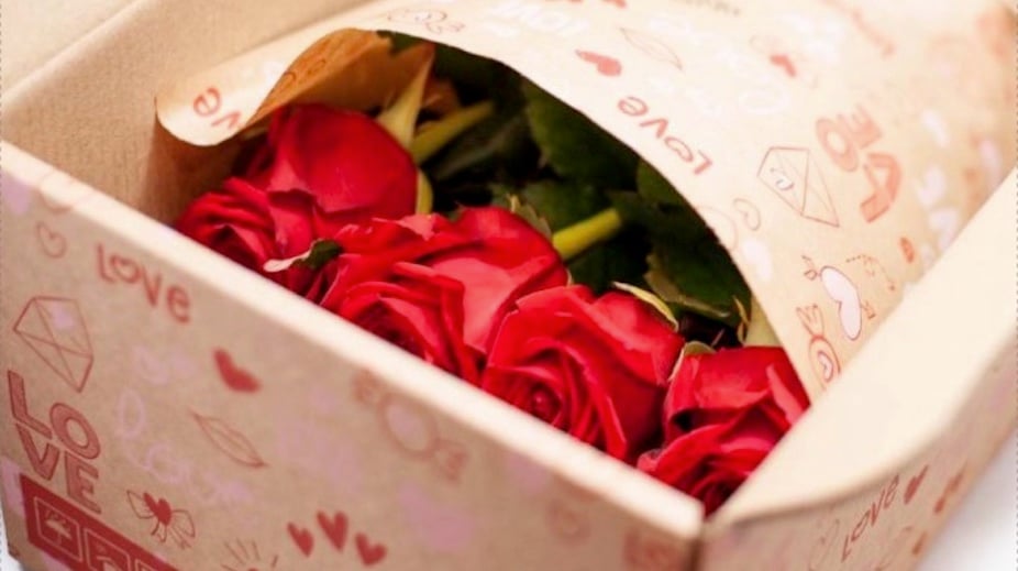 Verzenddoos rozen Valentijnsdag