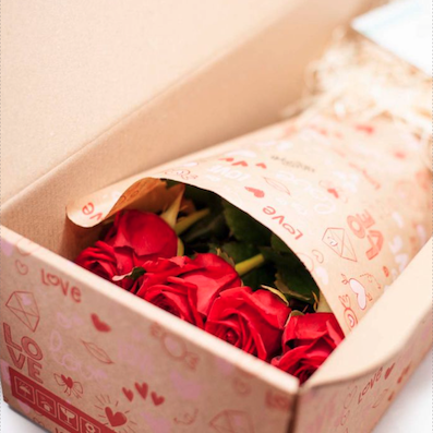 Valentijn verzenddozen rozen